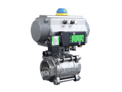 氣動三片式高平台球閥