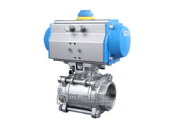 國標高平台氣動三片式球閥