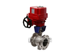 電動V型調節球閥